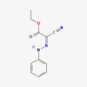 molecular formula C11H11N3O2 B11712259 (Z)-(ethyl cyano(2-phenylhydrazin-1-ylidene)formate) CAS No. 5335-36-4