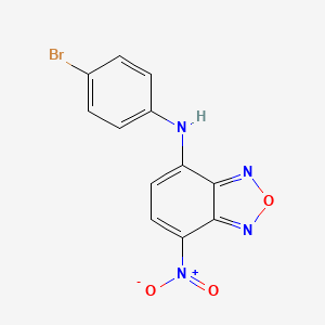 molecular formula C12H7BrN4O3 B11712272 N-(4-bromophenyl)-7-nitro-2,1,3-benzoxadiazol-4-amine 