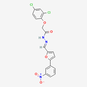 2-(2,4-dichlorophenoxy)-N'-{(E)-[5-(3-nitrophenyl)furan-2-yl]methylidene}acetohydrazide