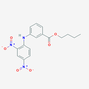 molecular formula C17H17N3O6 B11712305 Butyl 3-[(2,4-dinitrophenyl)amino]benzoate 