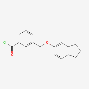 3-[(2,3-dihydro-1H-inden-5-yloxy)methyl]benzoyl chloride