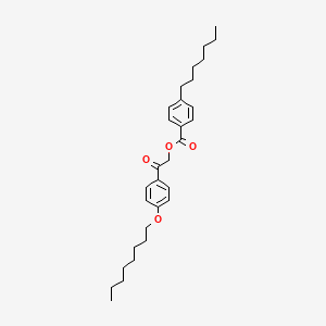 molecular formula C30H42O4 B11712323 2-[4-(Octyloxy)phenyl]-2-oxoethyl 4-heptylbenzoate 