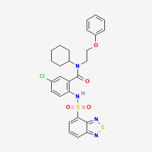 2-[(2,1,3-benzothiadiazol-4-ylsulfonyl)amino]-5-chloro-N-cyclohexyl-N-(2-phenoxyethyl)benzamide