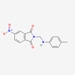 5-Nitro-2-(p-tolylamino-methyl)-isoindole-1,3-dione