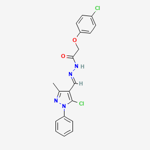 N'-[(E)-(5-chloro-3-methyl-1-phenyl-1H-pyrazol-4-yl)methylidene]-2-(4-chlorophenoxy)acetohydrazide