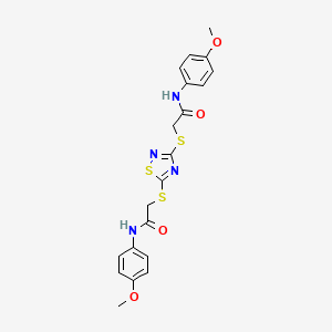 2,2'-(1,2,4-thiadiazole-3,5-diyldisulfanediyl)bis[N-(4-methoxyphenyl)acetamide]