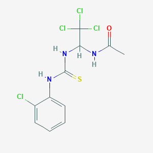 N-(2,2,2-trichloro-1-{[(2-chlorophenyl)carbamothioyl]amino}ethyl)acetamide