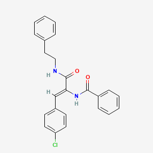 N-((Z)-2-(4-chlorophenyl)-1-{[(2-phenylethyl)amino]carbonyl}ethenyl)benzamide