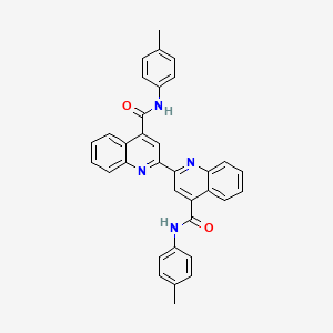 molecular formula C34H26N4O2 B11712458 N,N'-bis(4-methylphenyl)-2,2'-biquinoline-4,4'-dicarboxamide 