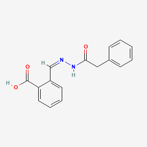 2-[(E)-[(2-phenylacetamido)imino]methyl]benzoic acid