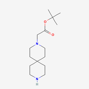 molecular formula C15H28N2O2 B1171250 tert-Butyl 2-(3,9-diazaspiro[5.5]undecan-3-yl)acetate CAS No. 189333-51-5