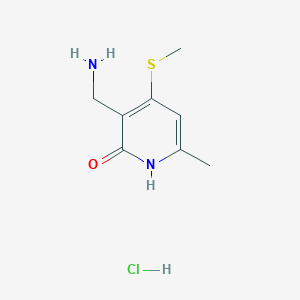 3-(Aminomethyl)-6-methyl-4-(methylthio)pyridin-2(1H)-one hydrochloride