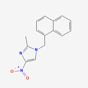 molecular formula C15H13N3O2 B11712519 2-Methyl-1-naphthalen-1-ylmethyl-4-nitro-1H-imidazole CAS No. 313493-35-5