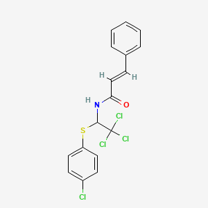 (2E)-3-phenyl-N-{2,2,2-trichloro-1-[(4-chlorophenyl)sulfanyl]ethyl}prop-2-enamide