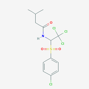 3-methyl-N-[2,2,2-trichloro-1-(4-chlorobenzenesulfonyl)ethyl]butanamide