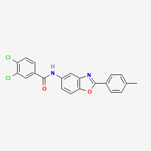 3,4-dichloro-N-[2-(4-methylphenyl)-1,3-benzoxazol-5-yl]benzamide