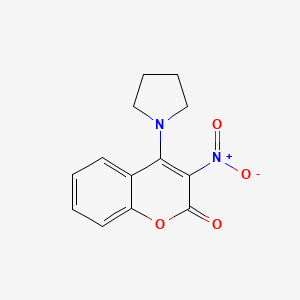 Coumarin, 3-nitro-4-(1-pyrrolidinyl)-