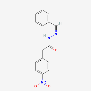 2-(4-nitrophenyl)-N'-[(E)-phenylmethylidene]acetohydrazide