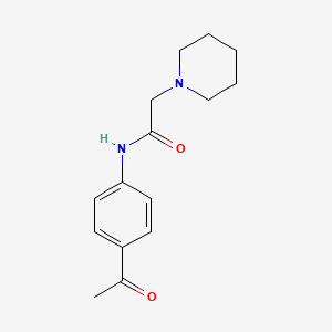 1-Piperidineacetamide, N-(4-acetylphenyl)-