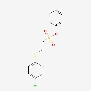 molecular formula C14H13ClO3S2 B11712643 Phenyl 2-[(4-chlorophenyl)thio]ethanesulfonate 