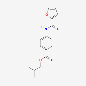 molecular formula C16H17NO4 B11712647 2-Methylpropyl 4-[(furan-2-ylcarbonyl)amino]benzoate 