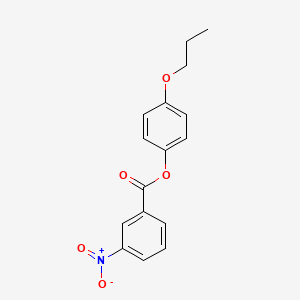 molecular formula C16H15NO5 B11712667 4-Propoxyphenyl 3-nitrobenzoate CAS No. 313552-63-5