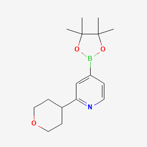 2-(Oxan-4-yl)-4-(4,4,5,5-tetramethyl-1,3,2-dioxaborolan-2-yl)pyridine