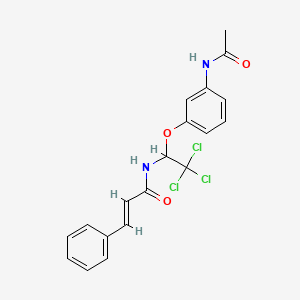 (2E)-N-{1-[3-(acetylamino)phenoxy]-2,2,2-trichloroethyl}-3-phenylprop-2-enamide