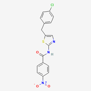 N-{5-[(4-chlorophenyl)methyl]-1,3-thiazol-2-yl}-4-nitrobenzamide