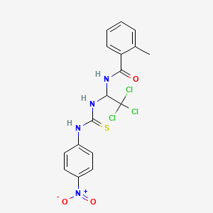 2-methyl-N-(2,2,2-trichloro-1-{[(4-nitroanilino)carbothioyl]amino}ethyl)benzamide