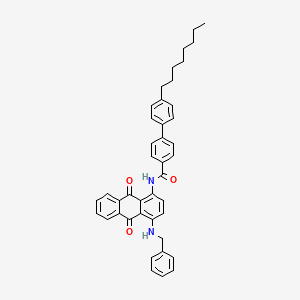 molecular formula C42H40N2O3 B11712750 N-[4-(benzylamino)-9,10-dioxo-9,10-dihydroanthracen-1-yl]-4'-octylbiphenyl-4-carboxamide 