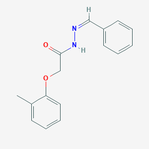 molecular formula C16H16N2O2 B11712785 2-(2-Methylphenoxy)-N'-[(1E)-phenylmethylidene]acetohydrazide 