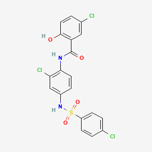 5-Chloro-N-[2-chloro-4-(4-chlorobenzenesulfonamido)phenyl]-2-hydroxybenzamide