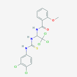 2-methoxy-N-(2,2,2-trichloro-1-{[(3,4-dichlorophenyl)carbamothioyl]amino}ethyl)benzamide