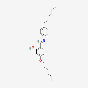 5-(Hexyloxy)-2-[(E)-[(4-hexylphenyl)imino]methyl]phenol