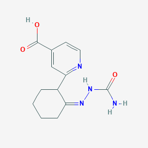 molecular formula C13H16N4O3 B11712843 2-[(2E)-2-[(Carbamoylamino)imino]cyclohexyl]pyridine-4-carboxylic acid 