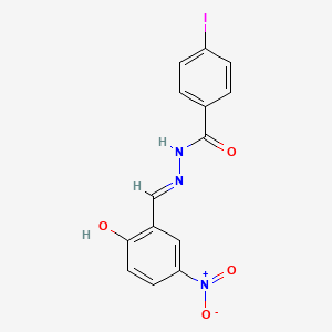 N-[(E)-(2-hydroxy-5-nitro-phenyl)methyleneamino]-4-iodo-benzamide