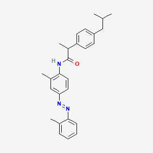 N-{2-methyl-4-[(E)-(2-methylphenyl)diazenyl]phenyl}-2-[4-(2-methylpropyl)phenyl]propanamide