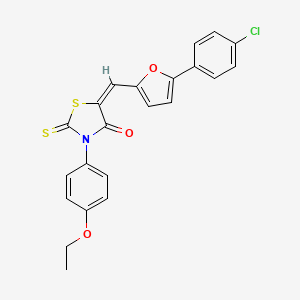 (5E)-5-{[5-(4-Chlorophenyl)furan-2-YL]methylidene}-3-(4-ethoxyphenyl)-2-sulfanylidene-1,3-thiazolidin-4-one