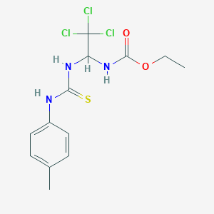 molecular formula C13H16Cl3N3O2S B11712882 (2,2,2-Trichloro-1-(3-P-tolyl-thioureido)-ethyl)-carbamic acid ethyl ester 