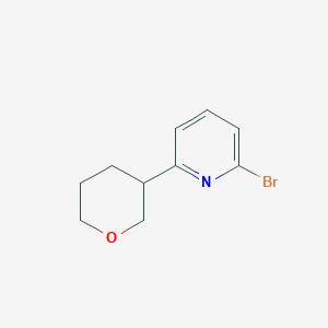 molecular formula C10H12BrNO B11712887 2-Bromo-6-(oxan-3-yl)pyridine 