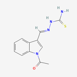 molecular formula C12H12N4OS B11712904 1-acetyl-1H-indole-3-carbaldehyde thiosemicarbazone 