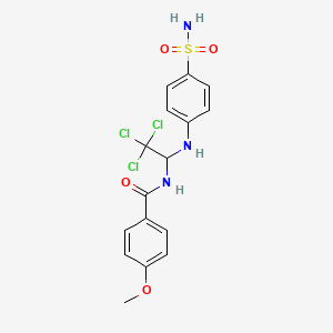 N-{1-[4-(aminosulfonyl)anilino]-2,2,2-trichloroethyl}-4-methoxybenzamide