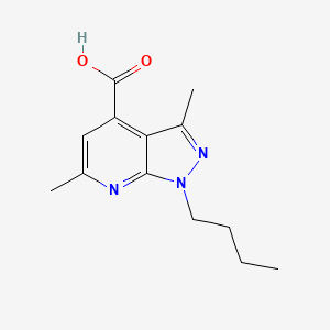 1-butyl-3,6-dimethyl-1H-pyrazolo[3,4-b]pyridine-4-carboxylic acid