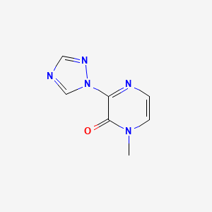 molecular formula C7H7N5O B11712955 1-methyl-3-(1H-1,2,4-triazol-1-yl)-1,2-dihydropyrazin-2-one 