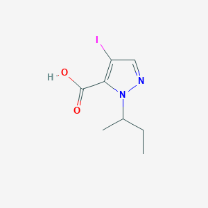 molecular formula C8H11IN2O2 B11712956 1-(butan-2-yl)-4-iodo-1H-pyrazole-5-carboxylic acid 