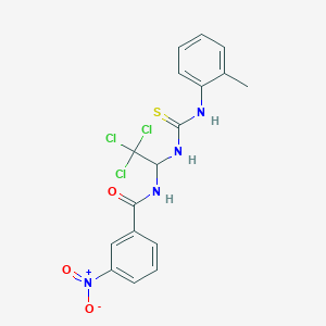 3-nitro-N-(2,2,2-trichloro-1-{[(2-methylphenyl)carbamothioyl]amino}ethyl)benzamide