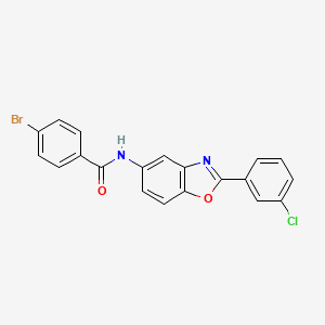 4-bromo-N-[2-(3-chlorophenyl)-1,3-benzoxazol-5-yl]benzamide