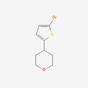 molecular formula C9H11BrOS B11712990 4-(5-Bromothiophen-2-yl)oxane 