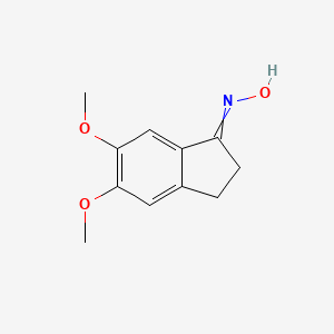 molecular formula C11H13NO3 B11713065 N-(5,6-dimethoxy-2,3-dihydro-1H-inden-1-ylidene)hydroxylamine 